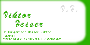 viktor heiser business card